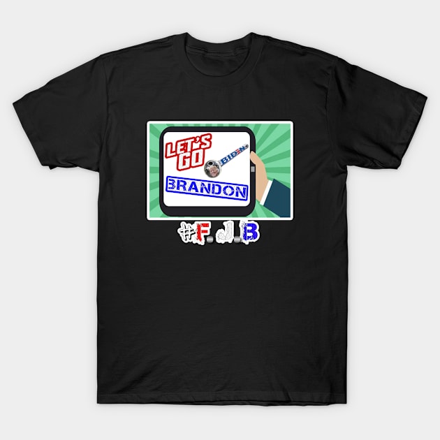 Lets Go Brandon - FJB Tablet Crack Pipe T-Shirt by Political Gaffes